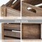 Farmhouse Wooden Crates - Large Solid Wood Crates with Handles for Storage and Display, 2 Pack Brown